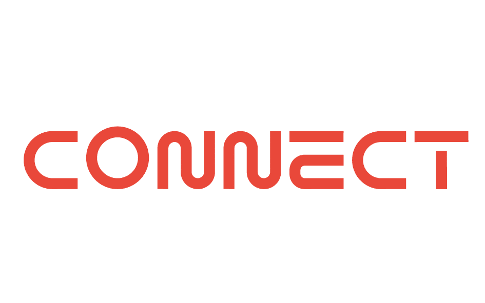 Logotip vermell de North3 CONNECT amb tipografia moderna
