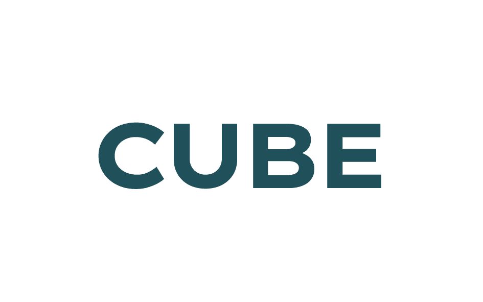 Logotip de North3 CUBE en blau, representant la unitat d'entrenament modular i intel·ligent